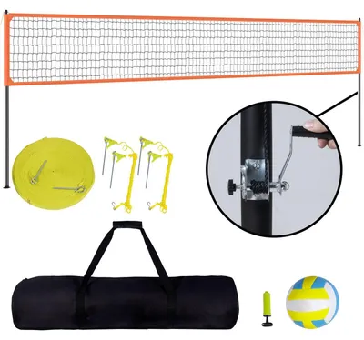 Image de filet de volley-ball - filet de sport - filet de badminton - filet de volley-ball de plage - filet de volley-ball portable - hauteur réglable