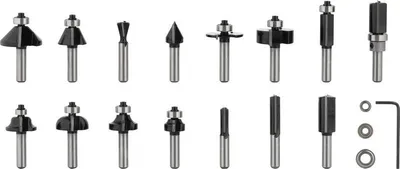 Produktbild von PRO FräserSet, gemischt, Schaft 8 mm, 15-tlg