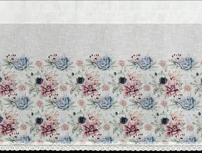 Produktbild von Gardine DORA weiß rosa 60x150