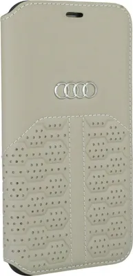 Zdjęcie produktu dla Etui na iPhone'a 12 Pro Max – etui Audi A6, czarne i beżowe, skórzane