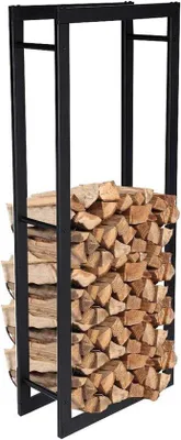 Produktbild von Famanu Feuerholzregal - Schwarz, 60 x 25 x 150 cm