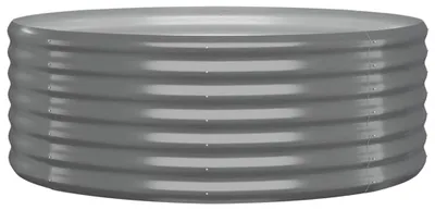 Image de vidaXL Lit surélevé Acier revêtu par poudre 100x100x36 cm Gris