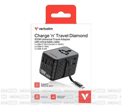 Obrázek produktu pro Verbatim 30191, Vnitřní, AC, 250 V, 10 A, 0,63 m, Černá