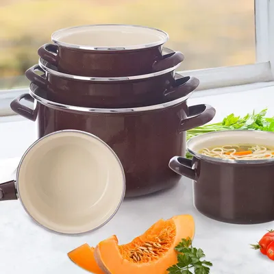Obrázek produktu pro ORION Hrnec 11,5 l smalt BROWN Lem