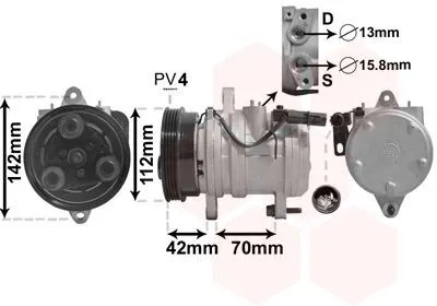 Produktbild von VAN WEZEL 8300K168 HS11 Klimaanlage Klimakompressor für KIA Picanto (SA)