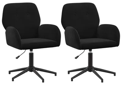 Obrázok produktu pre vidaXL Otočné stoličky, 2 kusy, 54 x 55 x 90 cm, čierna, zamat (V)