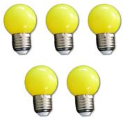 Produktbild von 7362 LED Tropfen Lampe 1 Watt gelb Sockel E-27 5-er SET
