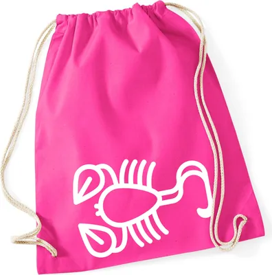 Produktbild von Huuraa Turnbeutel Skorpion Sternzeichen Symbol 12 Liter Fuchsia Baumwolle Rucksack Geschenkidee