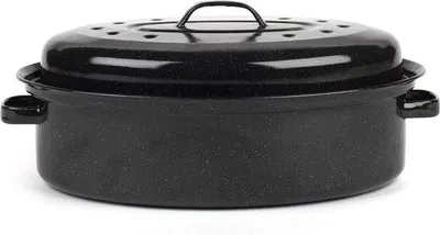 Produktbild von Famanu Bräter mit Deckel 36 cm - Schwarz, spülmaschinen- und ofenfest