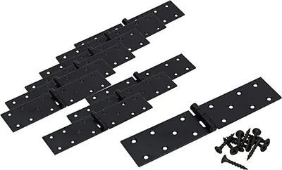 Obrázek produktu pro KOTARBAU® Sada 10 skříňových závěsů 200x45 mm válcovaný černý nábytkový závěs nábytkový závěs robustní