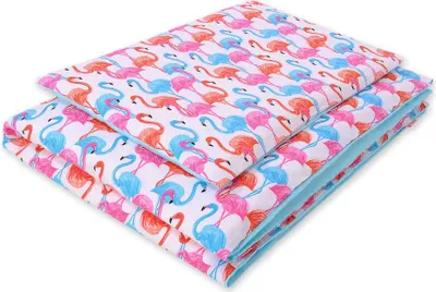 Immagine prodotto di Set di biancheria da letto per neonati - biancheria da letto in cotone - morbida e delicata per la pelle, 2 pezzi, 135x100 cm