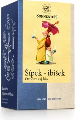 Obrázek produktu pro Sonnentor SO_02257, Ovocný čaj, 54 g, Rosehips organic, 60%, Hibiscus 40%, 18 kusů