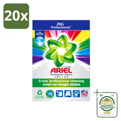 Produktbild von 20 x Ariel Professional Color Waschpulver für Buntwäsche - Vorratspackung - 20 Stücke