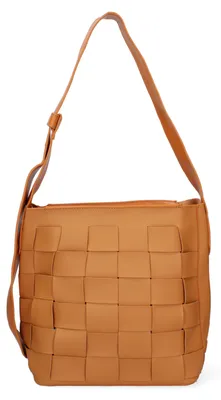 Produktbild von Schultertasche Damen David Jones PVC Schwarz Gesteppt mit Reißverschluss Black B UNICA 24x28x14 cm