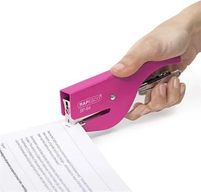 Produktbild von Hefter "SP-64", rosa, 21/4, für 12 Blatt, Metall, RAPESCO 1382
