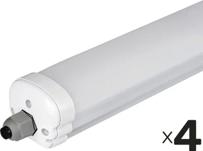 Produktbild von V-TAC LED-Feuchtraum-Wannenleuchte, 36W, 4320lm, 4500K, 1200mm, 4 Stk