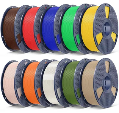 Image de Filament pour imprimante 3D - Ensemble de 10 kg - Multicolore - PLA Plus - 1,75 mm