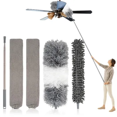 Image de Ensemble de plumeaux télescopiques de 38 à 250 cm, comprenant 5 accessoires