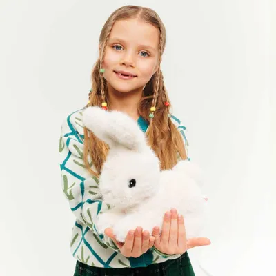 Immagine prodotto di Giocattoli arancioni coniglietto di peluche 20 cm - Coniglietto bianco