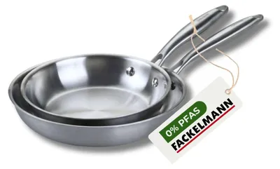 Image de Set de 2 poêles de cuisson 20/28 cm en inox sans  Fackelmann Vita3