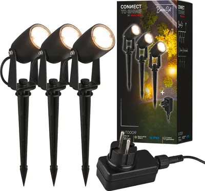 Immagine prodotto di CONNECT TO SHINE Set iniziale Iris con set di 3 luci LED da esterno, IP65