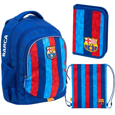Produktbild von Rucksack Schulset 3-teilig FC Barcelona Fußball