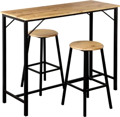 Image de KESPER Table avec 2 tabourets de bar, décor chêne KESPER 15978