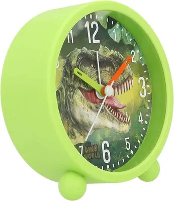 Zdjęcie produktu dla Depesche 0612691, Mechaniczny budzik, Dino, Okrągły, Zielony, Wewnętrzna, Dziecko