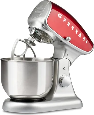 Zdjęcie produktu dla G3 Ferrari Pastaio Deluxe, Mikser stojący, Czerwony, Srebrny, Bić, Ugniatać, Miksowanie, 5,2 l, Obrotowy, Stal nierdzewna