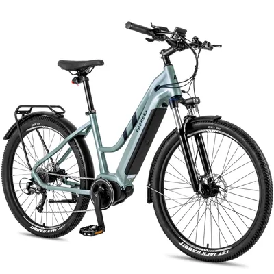 Produktbild von E-Bike 27,5 Zoll Rostfreie Aluminiumlegierung Mittelmotor ANANDA bis zu 100 - 120 km Wasserdicht IP54 City Pedelec 70 N.m Unisexfahrrad 9 Gang, Blau