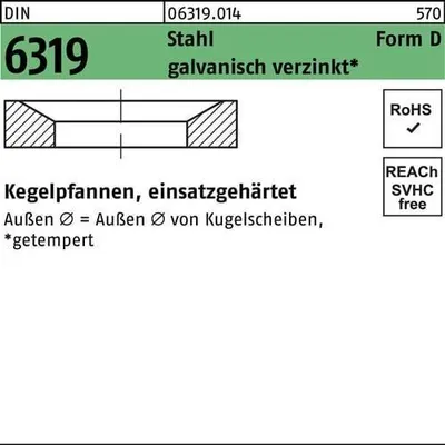 Produktbild von Reyher  Kegelpfannen DIN 6319 St. D 14,2 vz, (50 Stück)