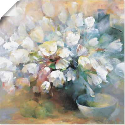 Produktbild von ARTland Poster Strahlend weiße Tulpen I Größe: 100x100 cm