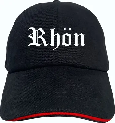 Produktbild von Rhön Cappy - Altdeutsch bedruckt - Schirmmütze - Schwarz-Rotes Cap OneSize-SchwarzRot