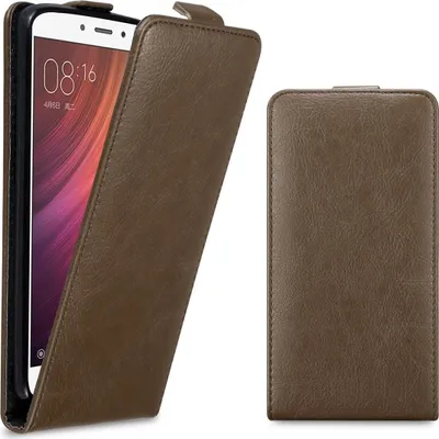 Obrázek produktu pro Cadorabo Case for Xiaomi RedMi NOTE 4 Protective Cover in Brown Flip Case Pouzdro na mobilní telefon Cover