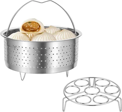 Produktbild von Dampfeinsatz 2-teilig, Edelstahl, 20 cm, mit Griff, für Töpfe und Schnellkochtöpfe