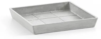 Produktbild von Blumentopf Untersetzer Ecopots Rotterdam Kunststoff 22 x 22 x 2,6 cm grauweiß