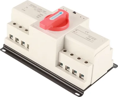 Zdjęcie produktu dla Podwójny automatyczny przełącznik zasilania 4P 125A Poziom CB Mini przełącznik generatora ze wskaźnikiem AC400V