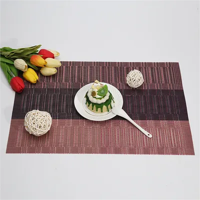 Produktbild von Tischset, Platzsets Abwaschbar Hitzebeständig Rutschfest, Tischsets für Küche Tisch, Red, 6 Stück