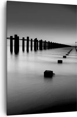 Produktbild von Bild auf Leinwand - Leinwandbild - Einteilig - Meer Ufer Ozean Horizont - 70x100cm - Wand Bild - Wanddeko - Wandbilder - Leinwanddruck - Wanddekoration - Leinwand bilder - Wandbild - PA70x100-2229