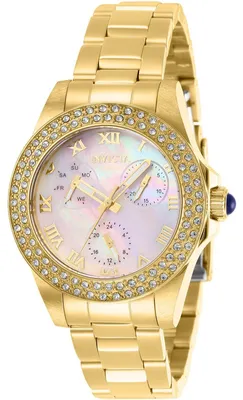 Zdjęcie produktu dla Invicta Angel 28481 Zegarek Damski - Mechanizm Kwarcowy - Stal Nierdzewna z Tarcza z Matki Perłowej - 34 mm