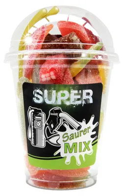 Produktbild von Snack Service Saurer MIX Super! Becher Saure Fruchtgummi Mischung 200g