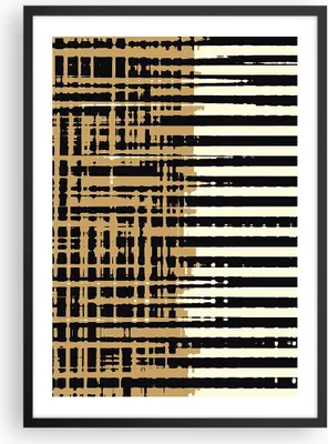 Produktbild von Gerahmtes Poster - Schwarzer Rahmen - Abstraktion Weiß Gürtel - 50x70 cm - Wand Bild - Wanddeko - Wandbilder - Kunstposter - Wandposter - Bilderrahmen - Bilder - Kunstdruck - P2BPA50x70-4857