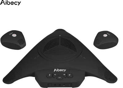 Obrázek produktu pro Aibecy MST-X3 EX USB konferenční mikrofon Speakerphone s 2 rozšířenými mikrofony 8m 360° Audio Pickup Podpora Skype MSN QQ pro počítač Mobilní telefon