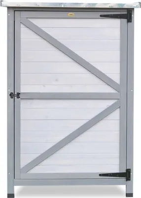Produktbild von HABAU Gartenschrank Flachdach, zweifarbig, 76,5 x 56,5 x 114 cm