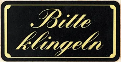 Produktbild von Türschild - BITTE KLINGELN - Gr. ca. 150 x 75 mm - 308070