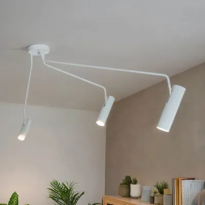 Produktbild von Deckenstrahler Weiß verstellbar 3x GU10 Metall Deckenlampe Wohnzimmer Jugendzimmer