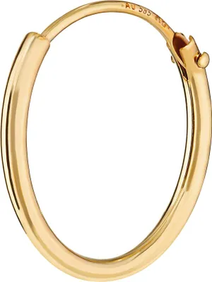 Produktbild von 585 Echt Gold Einzel Herren Creole Ohrring Ohrschmuck Ohrhänger 15mm 1747