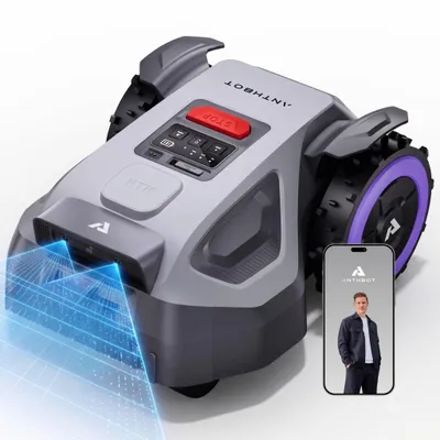 Obrázek produktu pro ANTHBOT M9 Robotická sekačka bez ohraničujícího kabelu, navigace GPS RTK, rozpoznávání překážek pomocí umělé inteligence, pro velké zahrady do 900 m², 3 měsíce NRTK