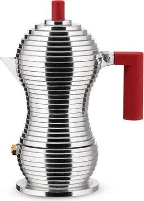 Produktbild von Alessi Pulcina Espresso-Kaffeemaschine MDL02/1 R, Aluminium, 1 Tasse, Rot