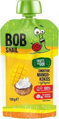 Produktbild von Bob Snail Smoothie mit Mango-, Kokos- und Zitronengeschmack 120 g